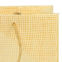 Artikel Cadeauzakjes geweven papier vanille oranje roze 20×10×10cm 6st