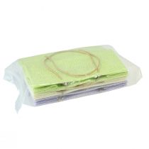 Artikel Cadeauzakjes geweven met hengsels groen, geel, paars 20×10×10cm 6st