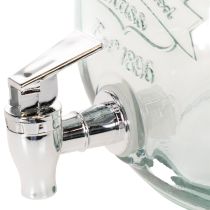 Artikel Glazen Drankdispenser met Kraan en 4 Glazen - 25,5 cm Hoog