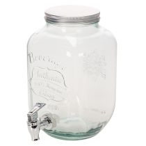 Artikel Glazen Drankdispenser met Kraan en 4 Glazen - 25,5 cm Hoog