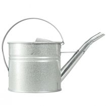 Artikel Vintage decoratieve gieter, metaal, zilver, 1,25l plantenbak