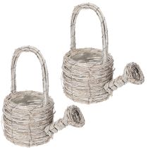 Artikel Decoratieve gieter met een smaakvol geweven ontwerp voor een elegante huisdecoratie, 26 cm.