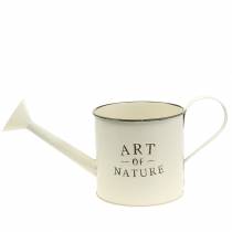 Artikel Vintage bloempot/gieter, zink, crème, decoratieve container, Ø16,5cm