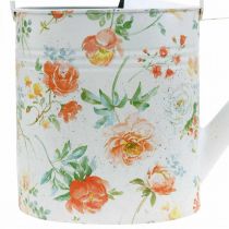 Artikel Vintage decoratieve metalen gieter met rozenmotief, zomerse tuindecoratie, nostalgische plantenbak, H31,5 cm