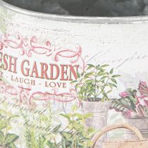 Artikel Gieter decoratie zilver metaal Fresh Garden 30x11x14.5cm