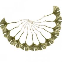 Artikel Ginkgobladhanger, adventsdecoratie, metalen decoratie voor de herfst Gouden L12cm 12 st