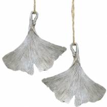 Artikel Grafdecoratie ginkgoblad om op te hangen 10cm 3 st