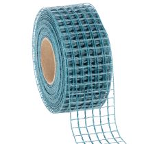 Artikel Decoratief lint, rasterlint, 4,5 cm breed, blauw, voor knutselprojecten, 10 m