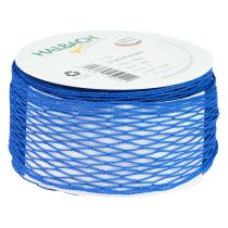 Artikel Netband, rasterband, sierband, blauw, draadversterkt, 50 mm, 10 m