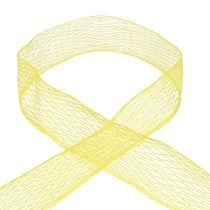 Artikel Netband, rasterband, sierband, geel, draadversterkt, 50 mm, 10 m