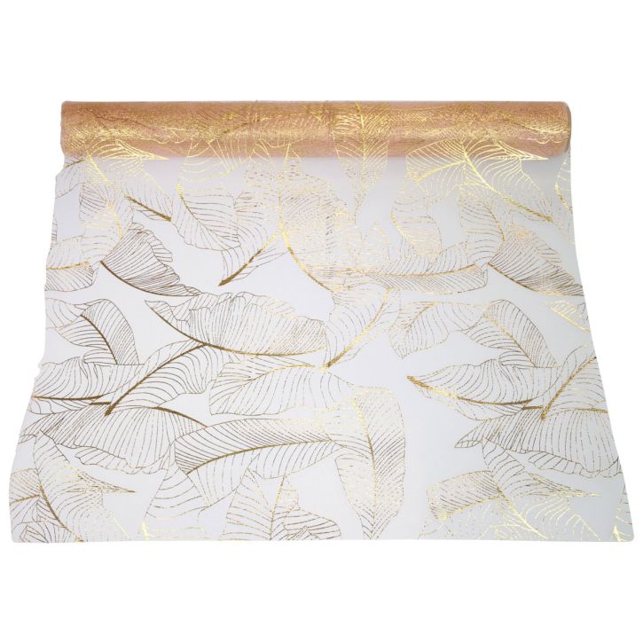 Artikel Tafelloper herfsttafelloper bladdecoratie oranje goud 48x450cm
