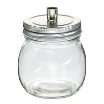 Artikel Decoratief glas met kaarsenhouder kaarsdecoratie Ø8cm H10.5cm 4 st.