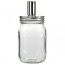 Artikel Decoratief glas met kaarshouder kaarsdecoratie Ø8cm H17.5cm 4 stuks
