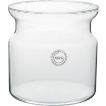 Artikel Bloemenvaas glas helder decoratieve glazen vaas Ø19cm H19cm