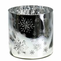 Artikel Kerstdecoratie windlicht glas metaal Ø20cm H20cm