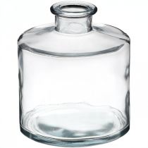 Bloemenvaas, kandelaar, glazen schaal transparant H10.5cm Ø9cm