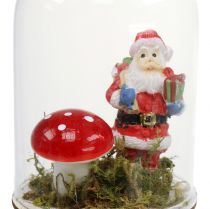 Artikel Kerstdecoratie glazen stolp om op te hangen 10cm