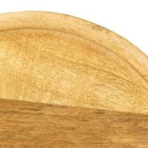 Artikel Glazen stolp met houten plaatdecoratie kaasstolp Ø22cm H16.5cm