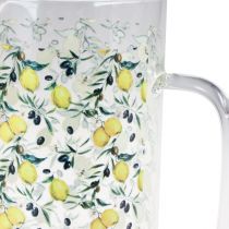 Artikel Glazen kan citroenen en olijven decoratieve kan glas H17cm