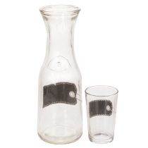 Artikel Glazen karaf H27cm met 4 glazen H11cm
