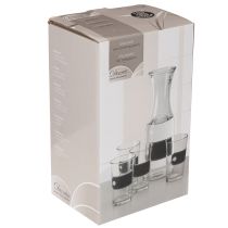 Artikel Glazen karaf H27cm met 4 glazen H11cm