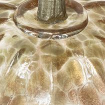 Artikel Glazen pompoen tafeldecoratie herfstpompoen glas metaal H14cm 2 stuks