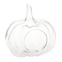 Artikel Glazen pompoen met opening, herfstdecoratie pompoen, helder, Ø21 cm, H20 cm
