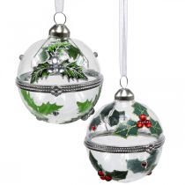 Artikel Kerstboomballen glas om hulst te vullen Ø6cm 2st