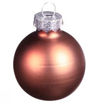 Artikel Glazen bollen boom Kerst zilver abrikoos Ø4cm 24 st