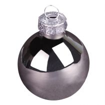 Artikel Glazen bollen boom Kerst zilver abrikoos Ø4cm 24 st
