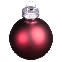 Artikel Glazen bollen Kerst in Bordeaux mix Ø3cm 22 st