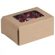 Artikel Glazen bollen Kerst in Bordeaux mix Ø3cm 22 st