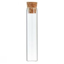 Artikel Reageerbuis decoratieve glazen buisjes kurk mini vazen H13cm 24 st