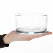 Artikel Doorzichtige glazen schaal, kleine schaal voor veelzijdige glazen decoraties, bloemen, vetplanten en kaarsen, 13 cm