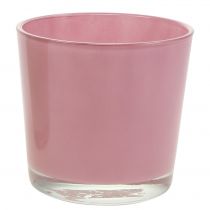Glazen pot Ø11.5cm H10.8cm schemerig roze