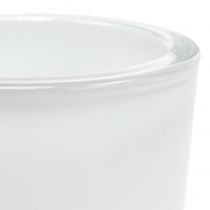 Artikel Glazen pot Ø7,8cm H8cm wit