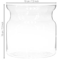 Artikel Glazen vaas Brenda bloemenvaas glas groot helder Ø19cm H19cm