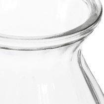 Artikel Glazen vaas bolvaas met groeven helder Ø11cm H14cm 2st