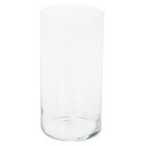 Artikel Hoge glazen vaas, eenvoudige glazen cilinder, te gebruiken als bloemenvaas of decoratief glas, 20 cm