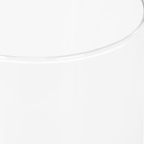 Artikel Hoge glazen vaas, eenvoudige glazen cilinder, te gebruiken als bloemenvaas of decoratief glas, 20 cm