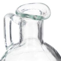 Artikel Mini vaasje/waterkannetje met handvat voor op de eettafel thuis, decoratief en functioneel, 12 cm, 6 stuks