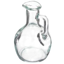 Artikel Mini vaasje/waterkannetje met handvat voor op de eettafel thuis, decoratief en functioneel, 12 cm, 6 stuks