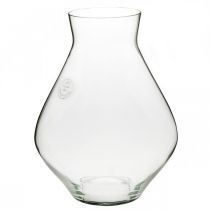 Bloemenvaas glas bolvormige glazen vaas helder siervaas Ø20cm H25cm