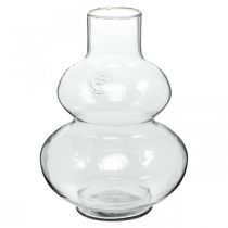 Glazen vaas ronde bloemenvaas decoratieve vaas helder glas Ø16cm H23cm