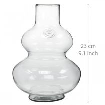 Artikel Glazen vaas ronde bloemenvaas decoratieve vaas helder glas Ø16cm H23cm