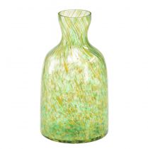 Artikel Glazen vaas glazen decoratieve bloemenvaas groen geel Ø10cm H18cm