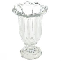 Glazen vaas met voet glazen bloemenvaas Ø13,5cm H22cm