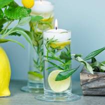 Artikel Glazen vaas met voet, transparant, Ø6cm, H20cm