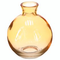 Artikel Glazen vazen bolvormig mini decoratieve vazen oranje Ø7,5cm H9cm 6 stuks
