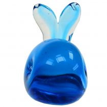 Glazen Walvis Blauw L12cm